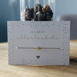 Armbandje met tekstkaart | Jij bent de allerleukste