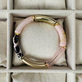 Tube armband | Golden Pink