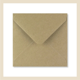 Enveloppen | Vierkant. Wit/zwart/kraft