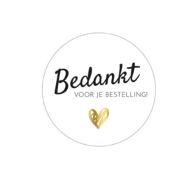 Kadosticker | Bedankt voor je bestelling/wit