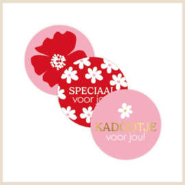 Kadosticker | Kadootje voor jou+bloem