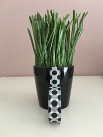 Washi tape wit met zwarte stippen