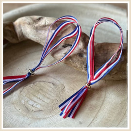 Armbandjes | Rood-wit-blauw | Dubbel
