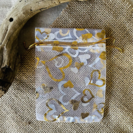 Sieradenzakjes | Organza Hartjes
