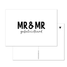 Kaart | Mr. & Mr. gefeliciteerd