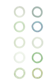 Cable elastiekjes/armbandjes | Groen-blauw