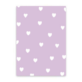 Sieradenkaart | Hearts lilac