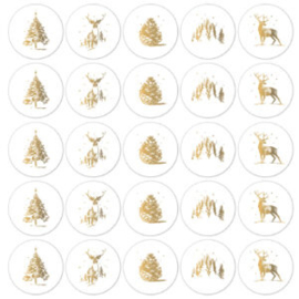 Kadosticker | Christmas wit/goud