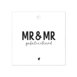 Minikaartje |  Mr. & Mr. gefeliciteerd
