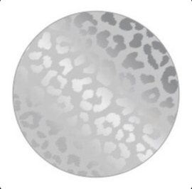 Kadosticker panterprint grijs