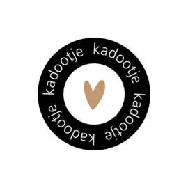 Kadosticker | Kadootje kraft zwart