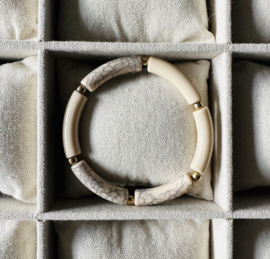 Tube armband | Crackle beige