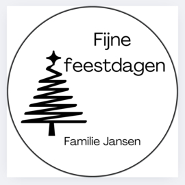 Sticker Kerst | Fijne feestdagen-kerstboom