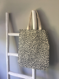 Katoenen tas met panter / luipaard print.