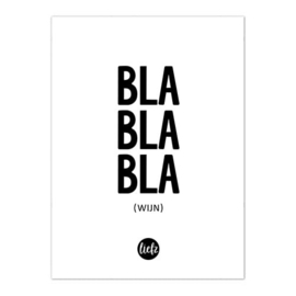 Fles etiket | Bla Bla Bla (wijn)