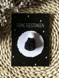 Kaart | Fijne feestdagen + Muts