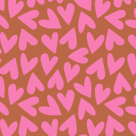 Vloeipapier | Big hearts-Flamingo