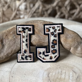 Strijk applicatie | Letter-Luipaardprint