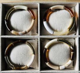 Tube armband | Marble beige