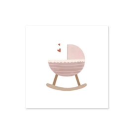 Minikaart | Wieg roze