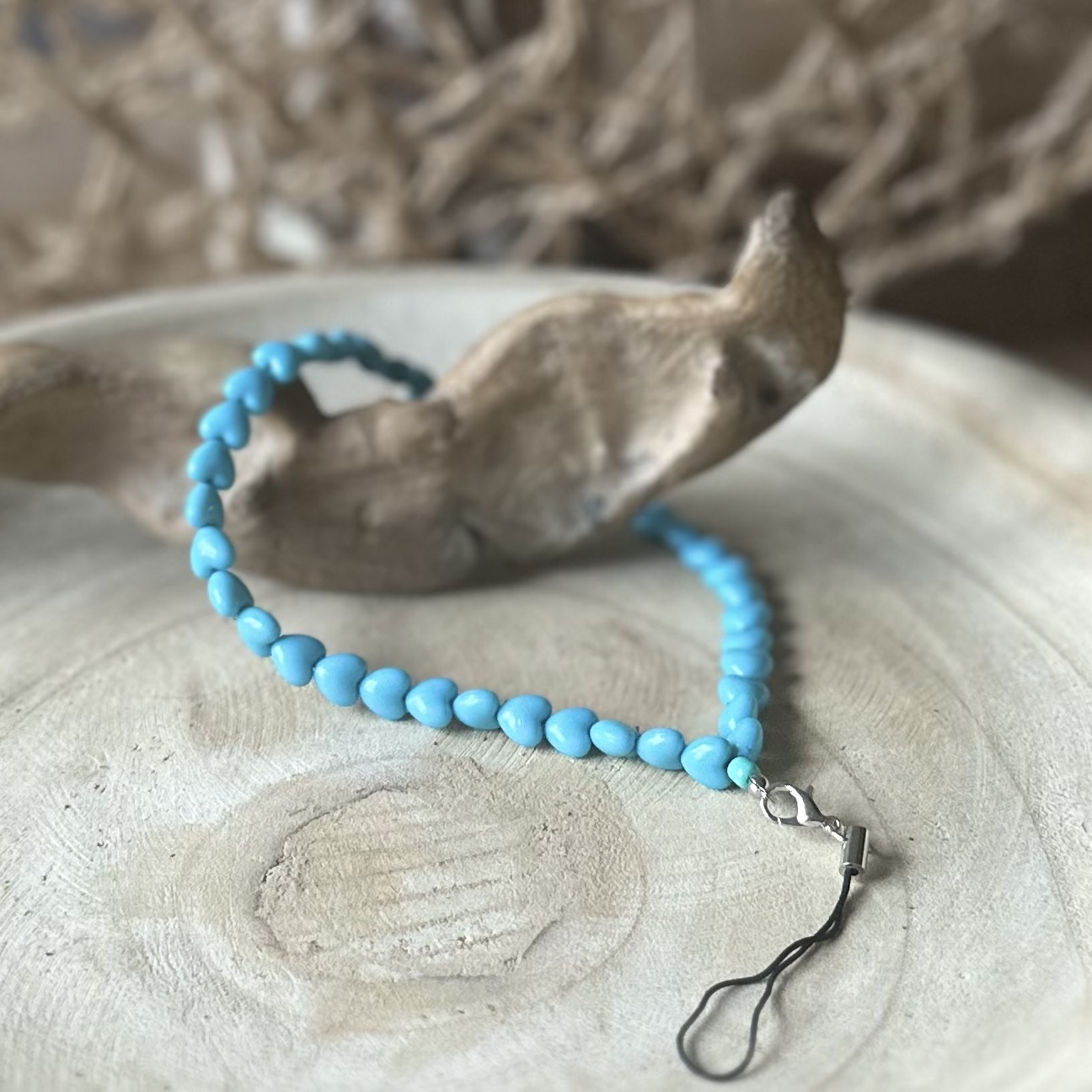 Telefoonkoord | Bohemian hartjes