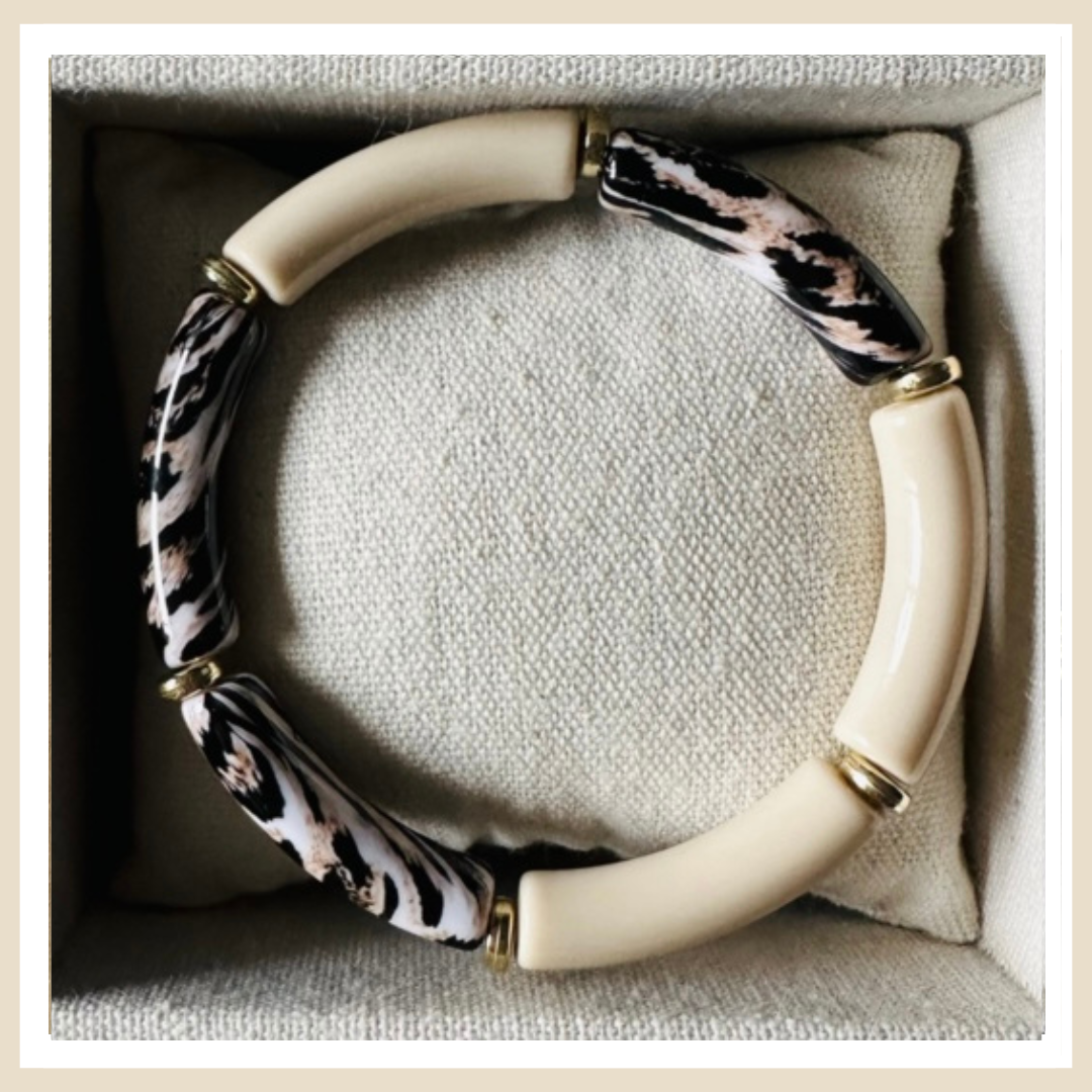 Tube armband | Animal Dots-beige