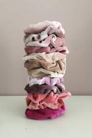 Scrunchies 12 tinten rose