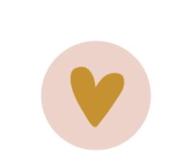 Kadosticker |  Pink & Golden Heart