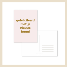 Kaart | gefeliciteerd met je nieuwe baan!