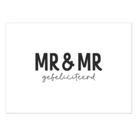 Kaart | Mr. & Mr. gefeliciteerd