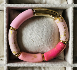 Tube armband| Happy pink