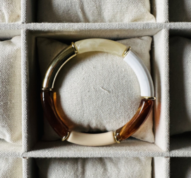 Tube armband | Marble beige