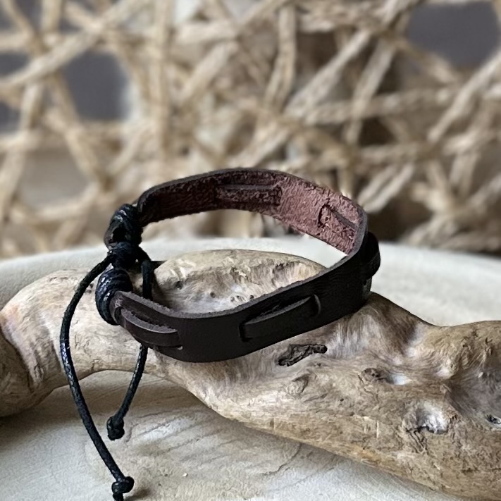 Armbanden | Gevlochten leer-Brown