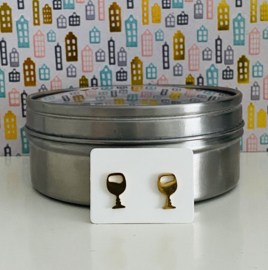 Oorbellen | Wijnglas-studs