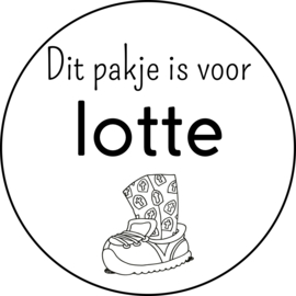 Sticker Sinterklaas | Dit pakje is voor-schoen
