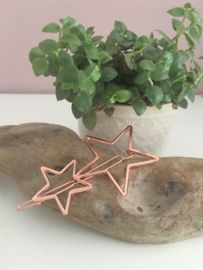 Minimalistische haarspeld | double star rosekleurig