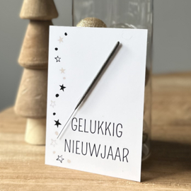 Kaart | Gelukkig nieuwjaar+sterretje