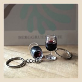 Sleutelhanger | Wijnglas