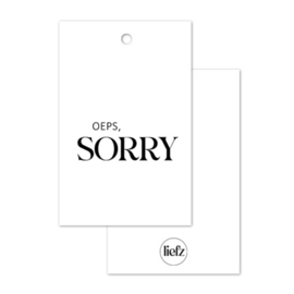 Kadolabel | Oeps, SORRY