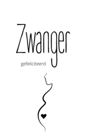 Mini kaartje | Zwanger gefeliciteerd