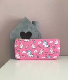 Etui unicorn donker rose