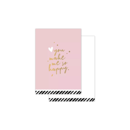 Minikaart | Coeurs de Fleurs-You make me so happy