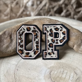 Strijk applicatie | Letter-Luipaardprint