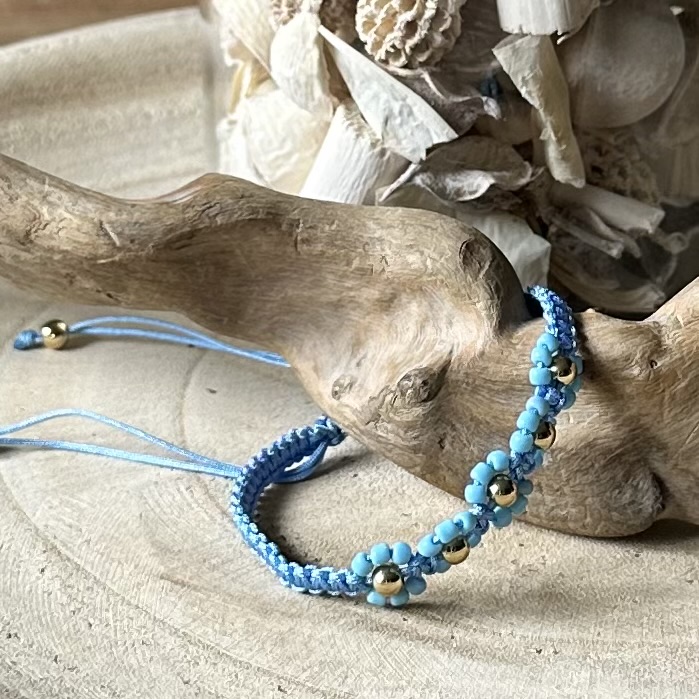 Armbandjes | Gevlochten met bloem