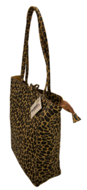 Luipaard Cognac Vera Pelle wild leren shopper