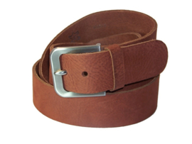 100% Leren kwaliteits riem extra lang Cognackleurig 4 cm breed