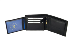 Grote Leren heren portemonnee laag model Billfold voor 9 creditcards