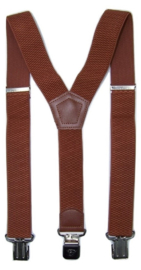 Duo Pack  Heavy Duty Bretels (zwart camel) 3 clips