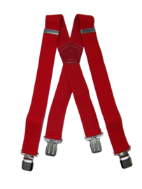 Duo Pack  Heavy Duty Bretels (donkerblauw rood) 4 clips