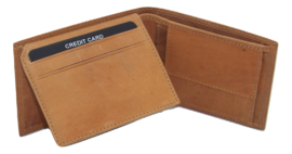 Extra kleine Dutch Design leren portemonnee billfold (landscape) model.